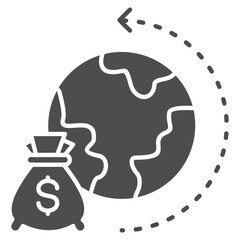 Economy  Icon Glyph Element For Design