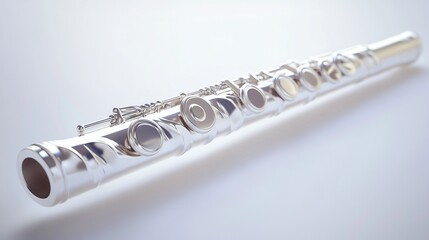Fototapeta premium Silver Flute Instrument