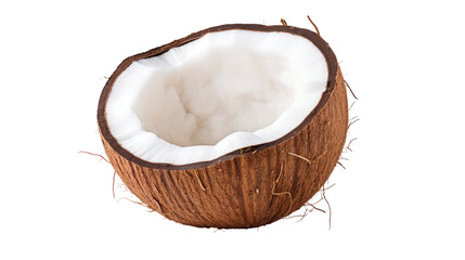 Coconut on transparent background