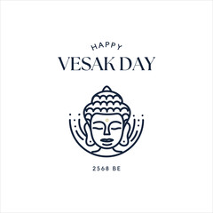 Minimalist Vesak Day line art with spiritual touch