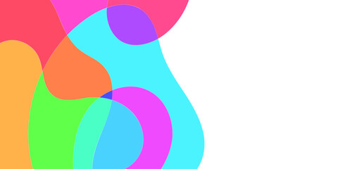 Vector Background of colorful liquid and fluid for summer collection