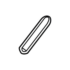 Obraz premium Single White Pill Outline Isolated on a Transparent Background Design Element