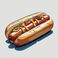 hotdog vector art for design needs