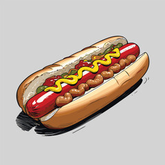 hotdog vector art for design needs