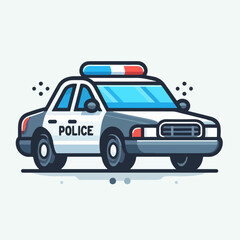 police car vector illustration