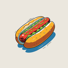 hotdog vector art for design needs