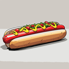 hotdog vector art for design needs