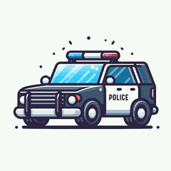 police car vector illustration