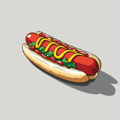 hotdog vector art for design needs