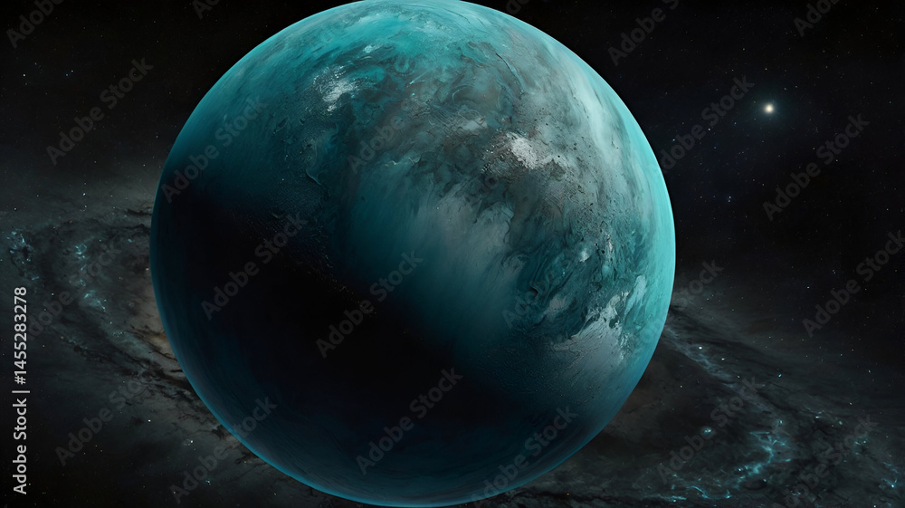 Sticker unrealistic uranus with subtle atmospheric bands