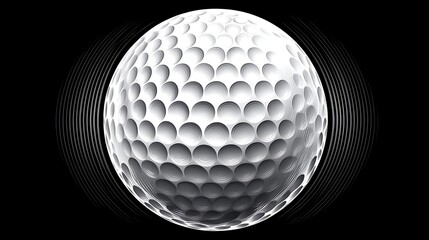 Golf Ball Power Precision  Speed with Abstract Design.