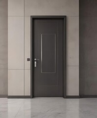 Sleek minimalist lobby door, modern service bell , design, modern, modern design