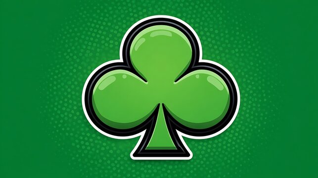 Lucky Clover Green St Patricks Day Symbol.