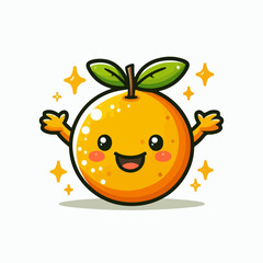 orange cartoon vector illustration
