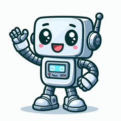 driving robot vector illustration