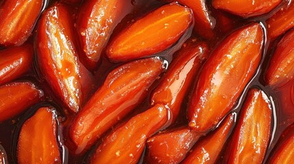 Sweetened carrots in syrup