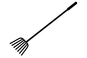 rake silhouette vector illustration