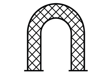  trellis arch vector illustration