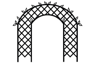 Fototapeta premium trellis outline silhouette vector illustration
