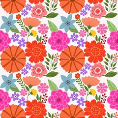 Cute seamless pattern in small flower.Small colorful flowers.