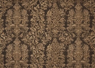 Elegant damask design, seamless repeat, rich texture, floral motifs, ornate, art
