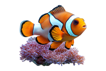 Clown fish isolated on transparent background

