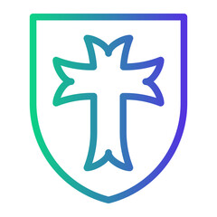 shield Line Gradient Icon