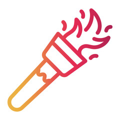 torch Line Gradient Icon