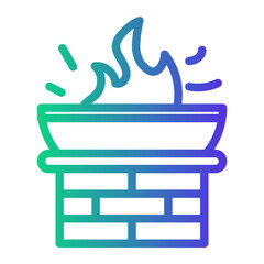 fire Line Gradient Icon