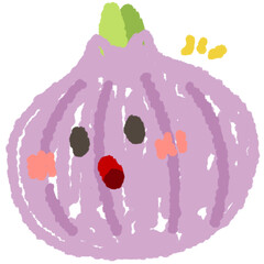 Hand-drawn vector seamless repeat pattern of fresh allium vegetables