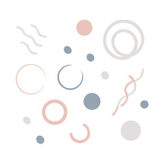 Abstract Geometric Pattern On Black Background With Circles And Lines Illustration