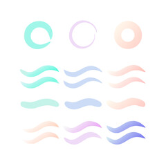 Geometric Shapes In Pastel Gradient Colors For Abstract Modern Background Design