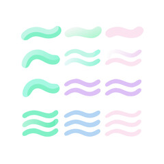 Pastel Colored Wave Pattern Background With Wavy Lines Isolated On Black