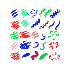Obraz premium Abstract Brush Strokes Artistic Paint Swashes On Black Background Graphic Element