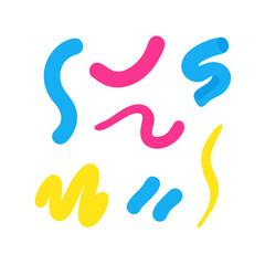 Naklejka premium Abstract Colorful Shapes On Black Background For Creative Design Projects