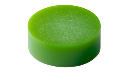 Abstract 3D Render Of A Green Circle With Transparent Background
