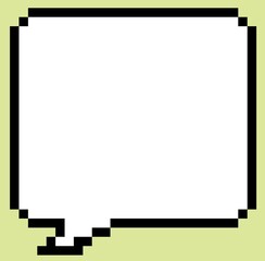 Square pixel speech bubble