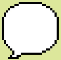 Round pixel speech bubble