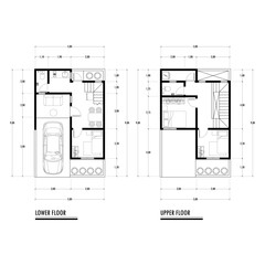 Architecture plan with furniture. home floor plan, isolated on white background, stock illustration. Vector eps.
