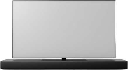 Modern television display with minimal design.