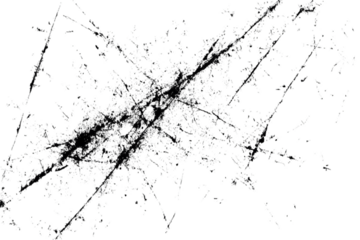 Abstract Black And White Composition Of Lines Texture Isolated On Transparent Background