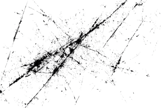 Abstract Black And White Composition Of Lines Texture Isolated On Transparent Background