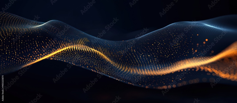 Fototapete dynamic particle wave creating a mesmerizing visual effect with