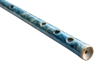 Carved Moonstone Soundwave Flute On PNG Background