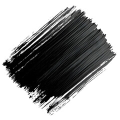 Abstract Black Brushstroke Texture On Transparent Background Illustration