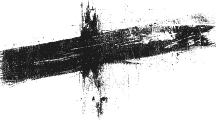 Abstract Black Brushstroke Texture Isolated Artistic Grunge Design