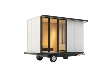 Modular Foldable Tiny Home On PNG Background