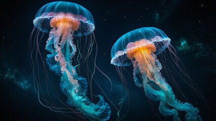 Jelly fish in the water