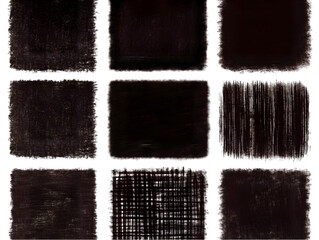 Fototapeta premium Abstract Dark Grungy Texture Grid Pattern Isolated Transparent Background