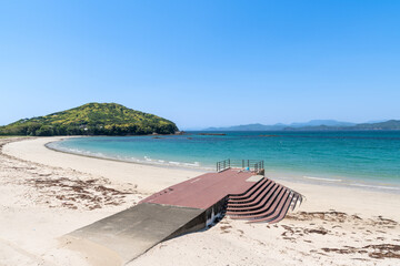 御座白浜の綺麗な海（三重県志摩市志摩町）